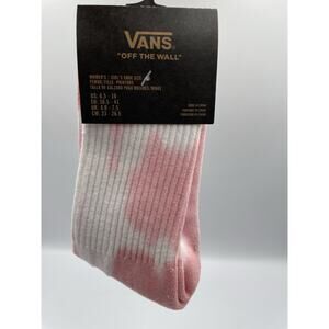 VANS Socks "Off the Wall" Women’s/Girl’s US 6.5-10 Tie Dye White/Pink